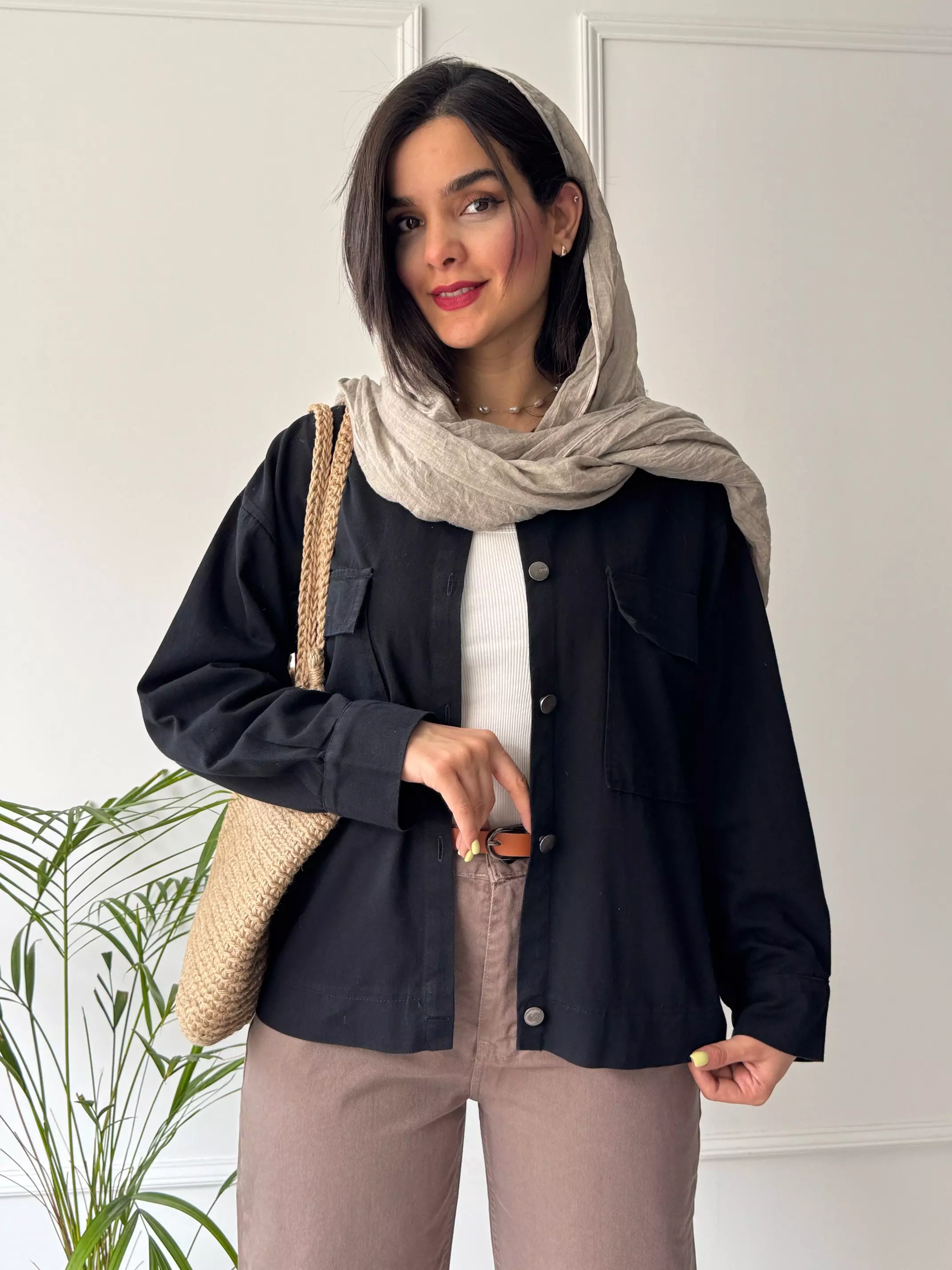 مانتو کتان یاسمین